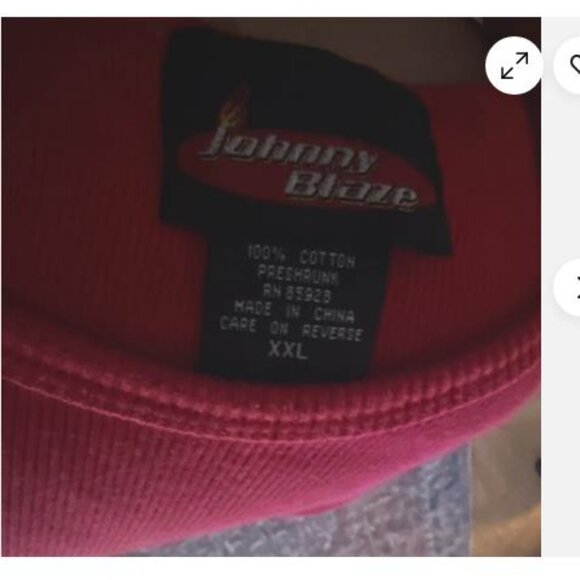 Johnny Jersey Red Tank Mens XXL Vintage Y2K RARE - Picture 4 of 4
